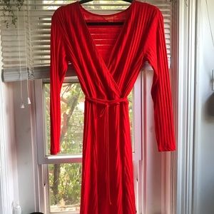 Joe fresh long sleeve ribbed dress